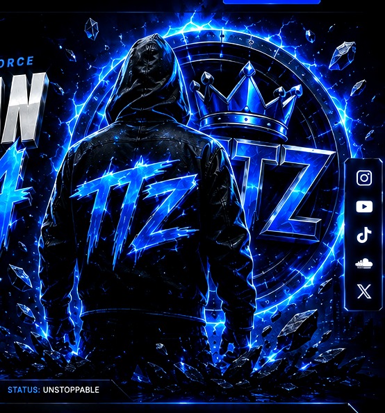 Electric blue TTZ Titan artwork